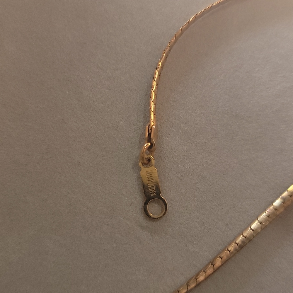 Krementz NIB Gold Diamond Necklace - Picture 4 of 4